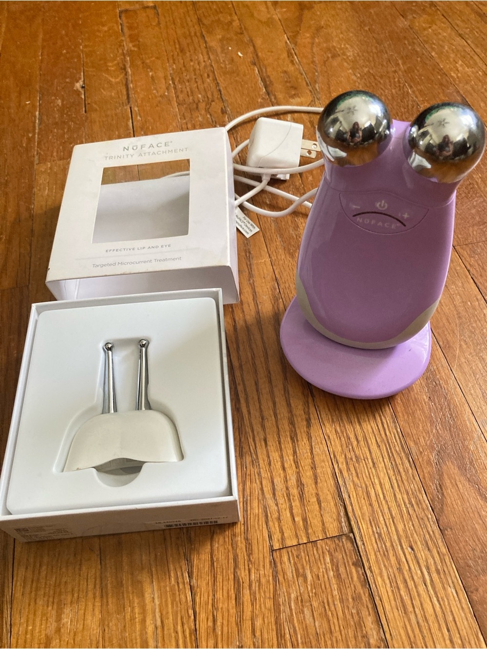 NuFACE Mini Microcurrent Facial Device in Lavender with Trinity Attachment